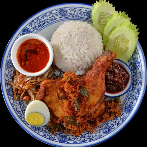 nasi lemak ayam berempah